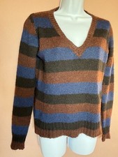 Indémodable pull tricolore col V Jean-Paul Gaultier, très bon état vintage