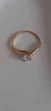 BAGUE SOLITAIRE EN OR 18 CARATS ET PIERRE POIDS BRUT 1,58 GR TAILLE 53