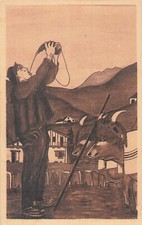 CP TYPES BASQUES BUVEUR A LA