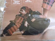  T9 PATRON POUPEE CECILE  MODES ET TRAVAUX"" ENSEMBLE ESPRIT SAFARI  1992