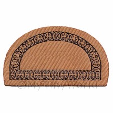 Maison de Poupées Miniature 63mm Demi Lune Grec Style Welcome (Bienvenue) Tapis