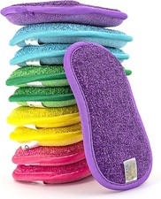 10 Éponges Lavables et Réutilisables – Éponge Vaisselle Double Faces en... 