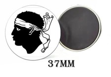 MAGNET badge drapeau corsica