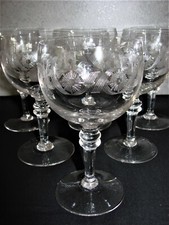 Ancien verre à pied x 6 - Eau