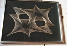 Tableau string art fils tendus vintage années 70