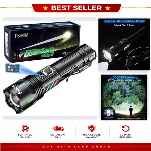 Lampe torche led rechargeable - led,