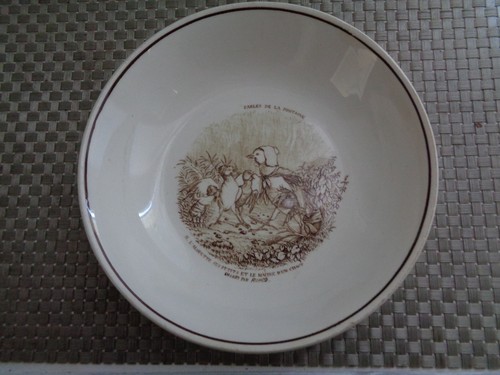 Assiette publicitaire fables