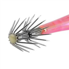 (rose) 5pcs 9.5cm En Plastique Dur Leurres De Pêche Au Calamar Avec Double