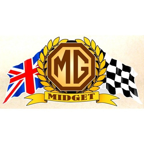 Midget flags sticker vinyle - mg,