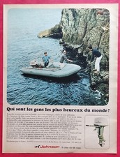 Publicité de presse: Moteur Bateau Hors-Bord JOHNSON (Zodiac Marine) Avril 1967
