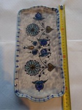 PLAT GÂTEAU DECORATIVE FAIENCE EMILE ROCHER ST RENAN 33/16 Très Bon État