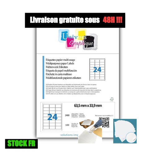 2400 étiquettes adhésives