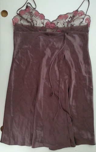 Nuisette sexy satin violet - en,