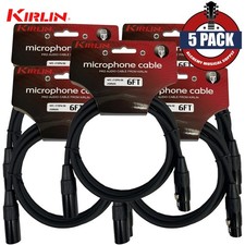 5-PACK Kirlin 6FT XLR