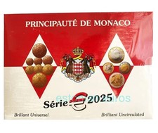 PREVENTE BU 2025 MONACO  NEUF 8 PIECES DE 1 CT A 2 EURO