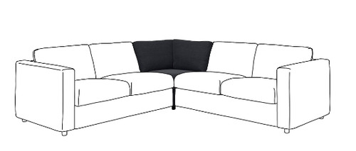 Housse section angle ikea - de, d'angle