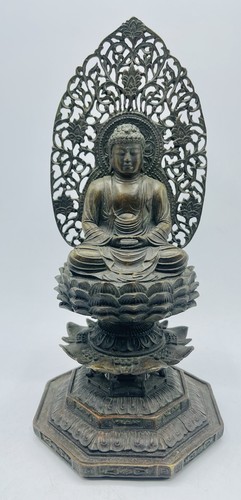 Vintage brass buddha - brass,