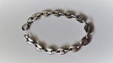 Bracelet argenté Grain de Café Unisexe Bijouterie Histoire d'Or Vintage