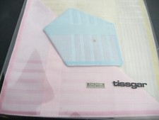 6 mouchoirs ancien vinage en coton à décors de rayures dans leur boite TISSGAR