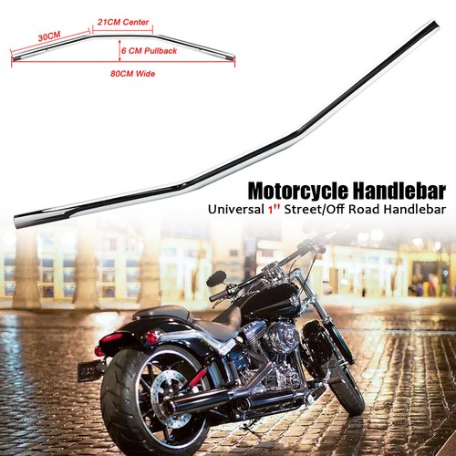 25mm chrome moto guidon - chrome,