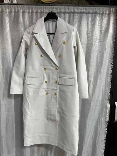 Manteau long cuir - manteau, en