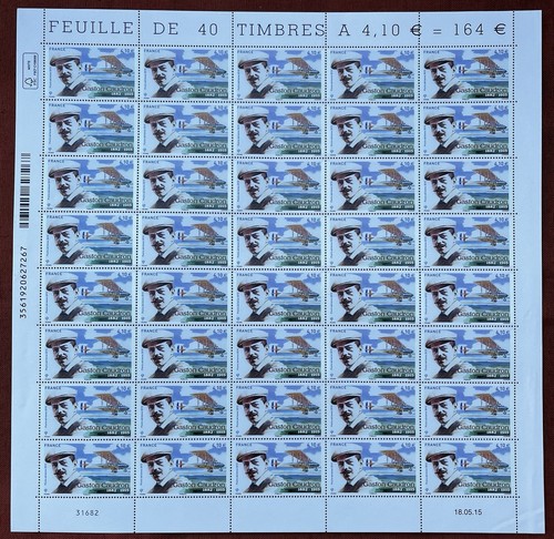 Timbre feuille entière poste - feuille,