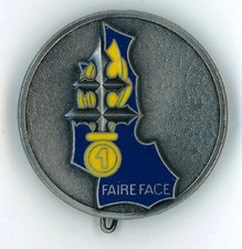 110 Régiment d'Infanterie RI 1° Compagnie Faire Face Insigne Delsart
