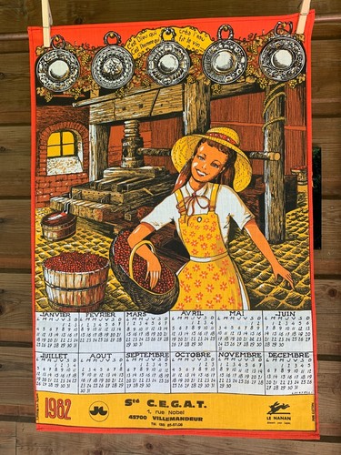 Torchon calendrier 1982