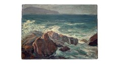 Primitif BONO 1880-1955 Tableau Ancien Marine Oran Orientaliste signé Huile