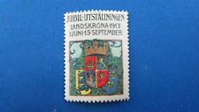 poster stamp cinderella vignette marken 1913 jubil utstallningen landskrona