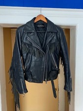 HARLEY DAVIDSON OFFICIAL JACKET COAT WITH FRINGE LADIES WOMAN SIZE 32 W 