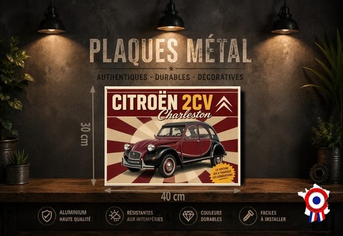 Plaque métal vintage citroën - plaque,