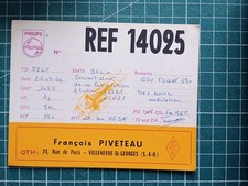 BR0767 Carte radio amateur QSL CIRCA 1966 France Alain Gascoin Caen