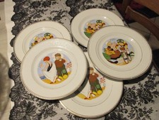 5 anciennes assiettes personnages enfants mois de l'année DIGOIN ???