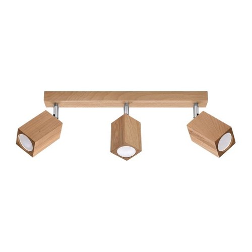 Plafonnier bois chêne gu10 - bois, 3