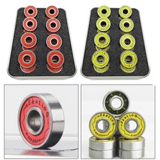 Lot de 16 roulements Premium ABEC-9 Skateboard 8mm pour Longboard Skate