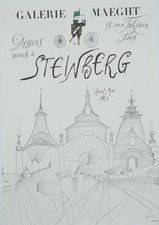 Saul STEINBERG : Gare de Milan - Lithographie originale