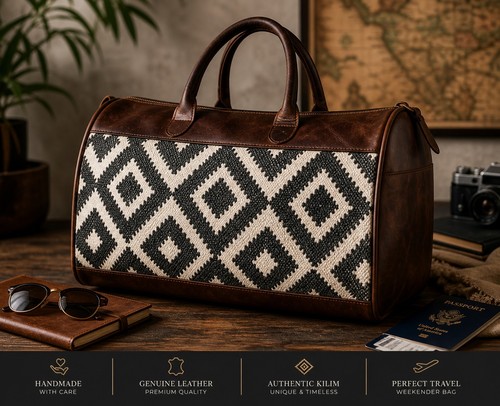 Sac week end kilim - sac, cuir