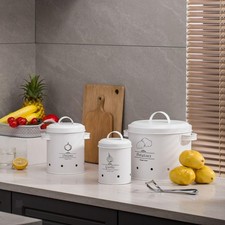 3x Boîte de Cuisine Fraîcheur pour Pommes de Terre Oignon Ail Farine