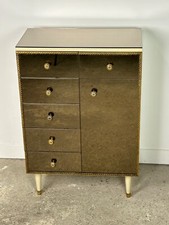 Commode italienne en verre miroir vintage 1960