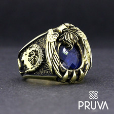 Y75 BAGUE PERSONNALISÉE EN ARGENT MASSIF 925K PLAQUÉ OR CHEVALIÈRE...