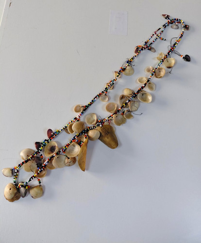 Collier sautoir coquillage - collier,
