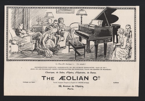 Publicite 1925 musique piano - musique,