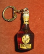Porte-clés Key Ring Bouteille Bénédictine LIQUOR -- jaune -- 40 mm haut --