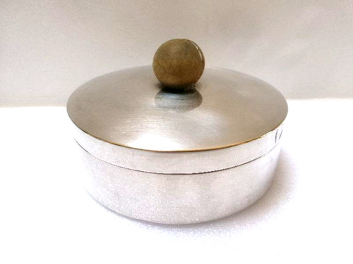 Poudrier rond art déco - poudrier,