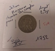Jeton argent silver  LOUIS XV