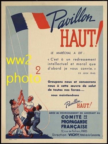 Ww2 photo vichy - pétain, cjf