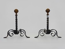 Grande paire de chenets de