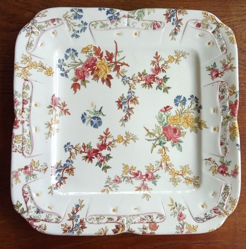 Ancienne assiette plat carré - ancienne,