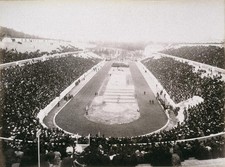 View of the first official Olympic Games in Athens, 1896 (108 x 80 cm)
